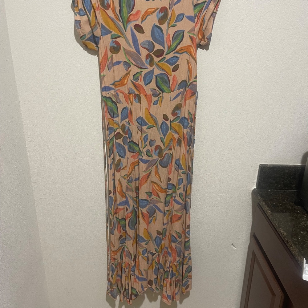 Rachel Pally Crepe Joline Orange Floral Maternity Dress Size S - Picture 12 of 15